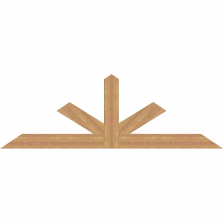 Ekena Millwork Saratoga Smooth Timber Gable Bracket, Western Red Cedar, 84"W x 28"H x 3 1/2"D x 5 1/2"F, 8/12 Pitch GBW084X28X0406SAR00SWR